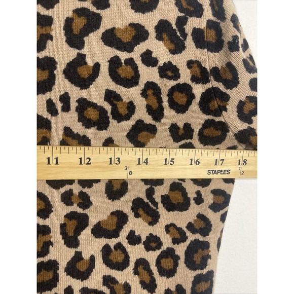 CYNTHIA ROWLEY 2 PLY 100% CASHMERE ROUND NECK SWEATER SIZE S ANIMAL PRINT - Picture 5 of 6